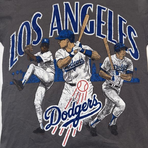 Los Angeles Dodgers MLB Mitchell & Ness Nostalgia Gray T-Shirt Men Small K1260 - Picture 2 of 8